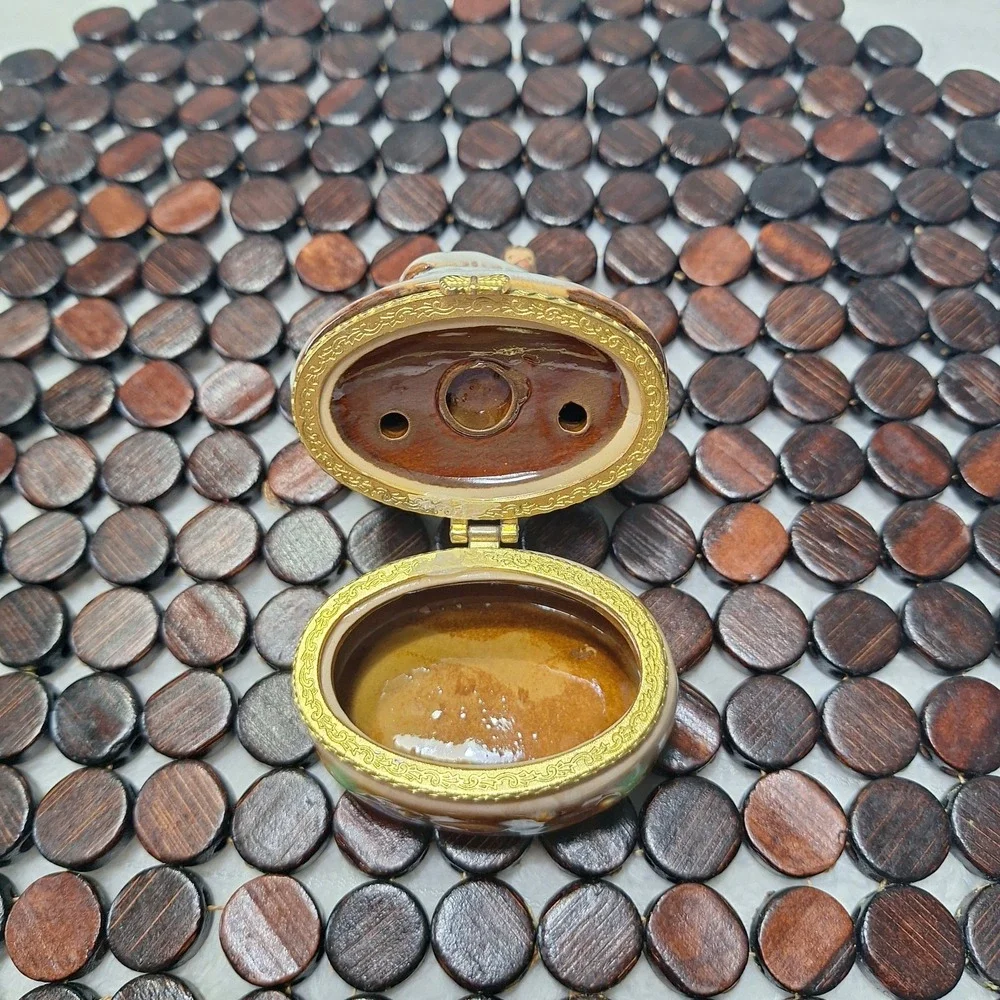 Nativity Scene Hinged Trinket Box with Lid Collectible Mary Joseph Baby Jesus